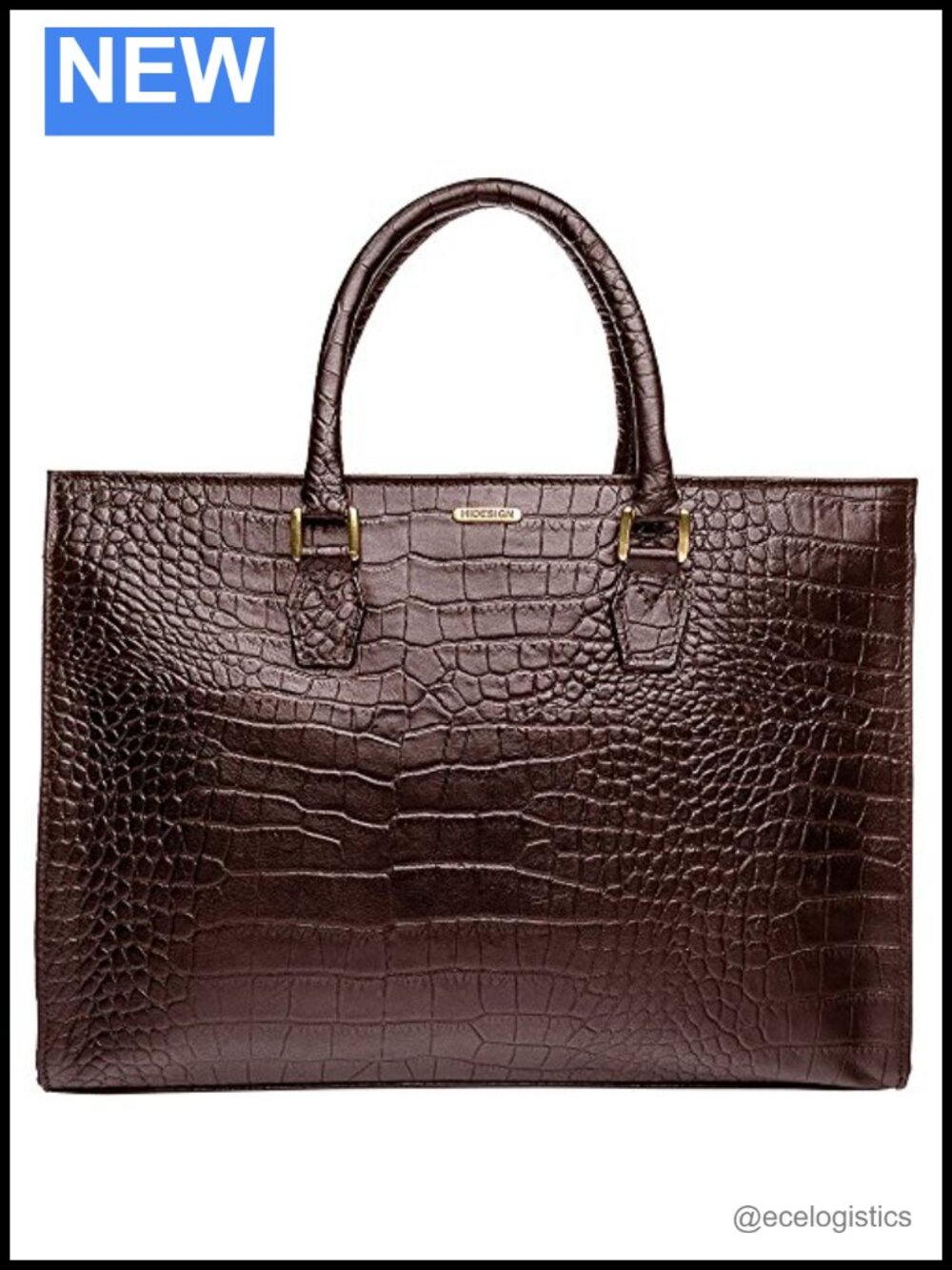 Leather Satchel Work Bag Multi-Compartment Office Bag Detachable Shoulder Strap